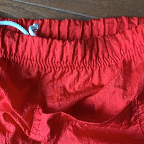 Vintage Sergio Tacchini Red Track Pants Joggers Windbreaker Bottom Zip Size 8 - Picture 11 of 12